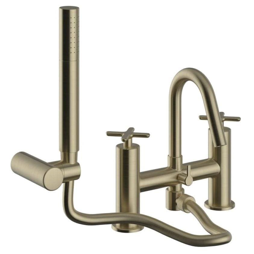 Heritage Bath Shower Mixer Brushed Brass Heritage Salcombe Bath Shower Mixer Tap