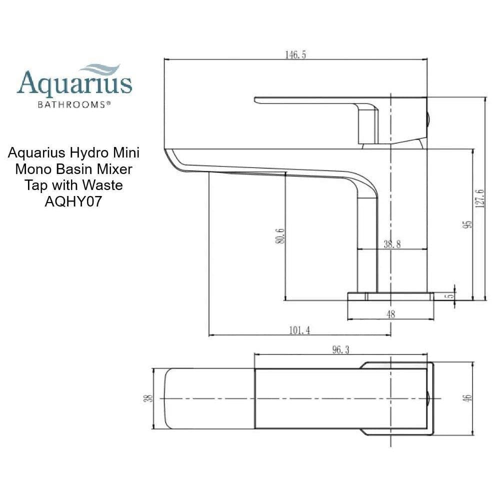 Aquarius Cloakroom Tap Aquarius Hydro Mini Mono Basin Mixer Tap with Waste