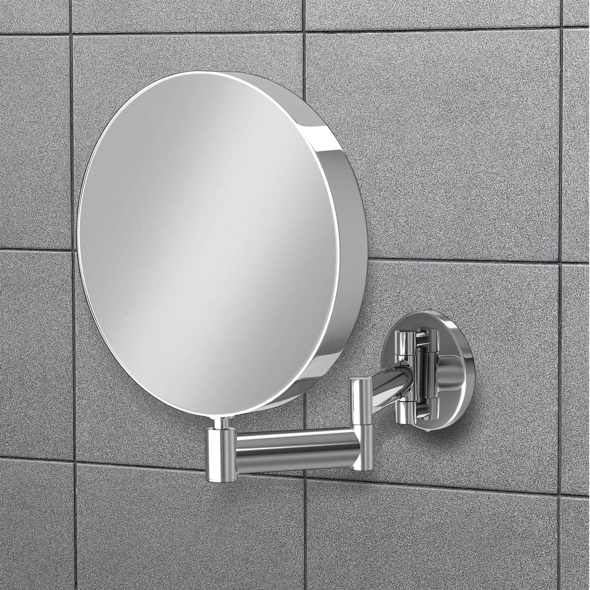 hib. Cosmetic and Shaving Mirror hib. Helix Round Magnifying Bathroom Mirror