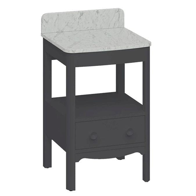 Burlington Floor Standing Vanity Unit Ashbee Grey / Carrara Burlington Guild Floor Standing 560mm Vanity Unit with Worktop
