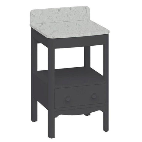 Burlington Floor Standing Vanity Unit Ashbee Grey / Carrara Burlington Guild Floor Standing 560mm Vanity Unit with Worktop