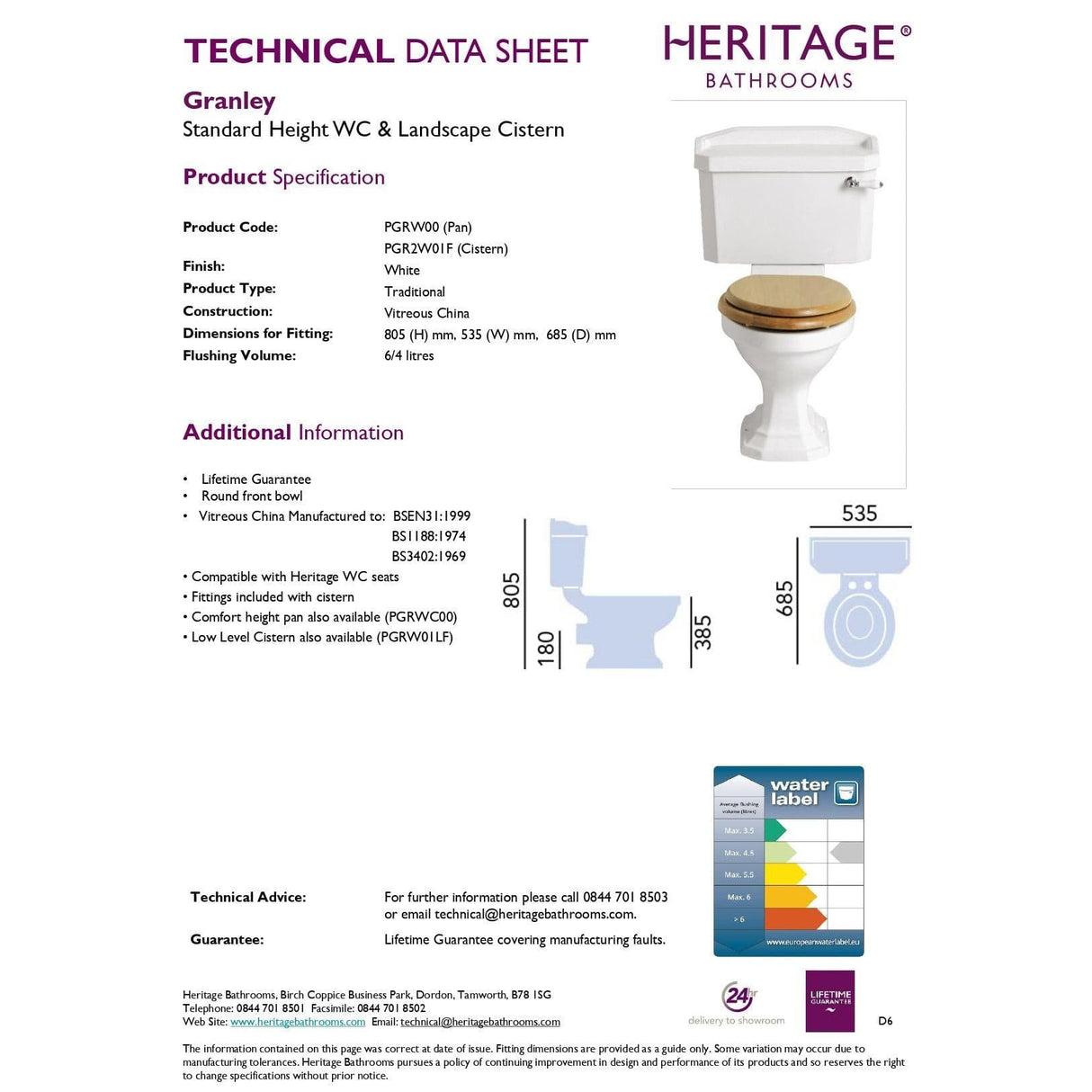 Heritage Close Coupled Toilet Heritage Granley Close Coupled Toilet