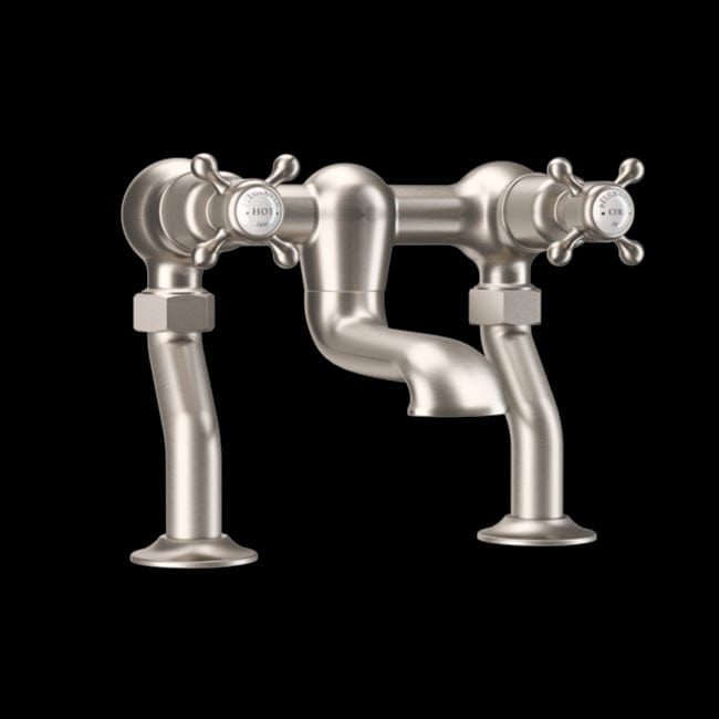 Crosswater Bath Mixer Brushed Nickel Crosswater Belgravia Crosshead Bath Filler Tap