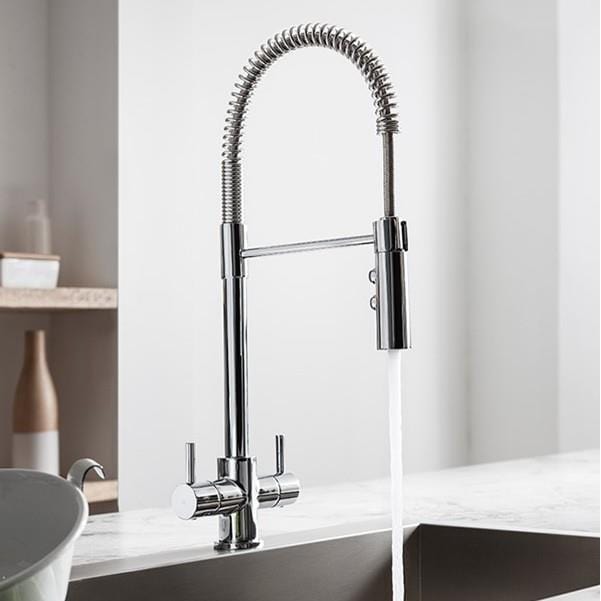 Crosswater Kitchen Tap Crosswater Cook Dual Control Kitchen Mixer Tap with Flexi Spray