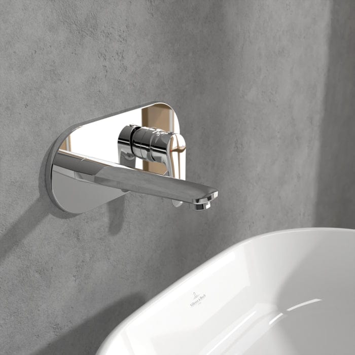Villeroy & Boch Wall Mounted Basin Tap Villeroy & Boch O.Novo Start Wall Mounted Single Lever Basin Mixer Tap in Chrome