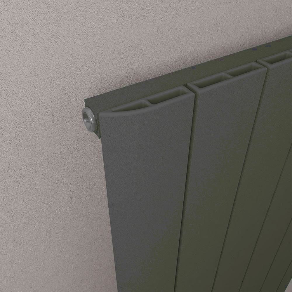 Eastbrook Panel Radiator Eastbrook Peretti Straight Vertical Aluminium Radiator in Matt Anthracite