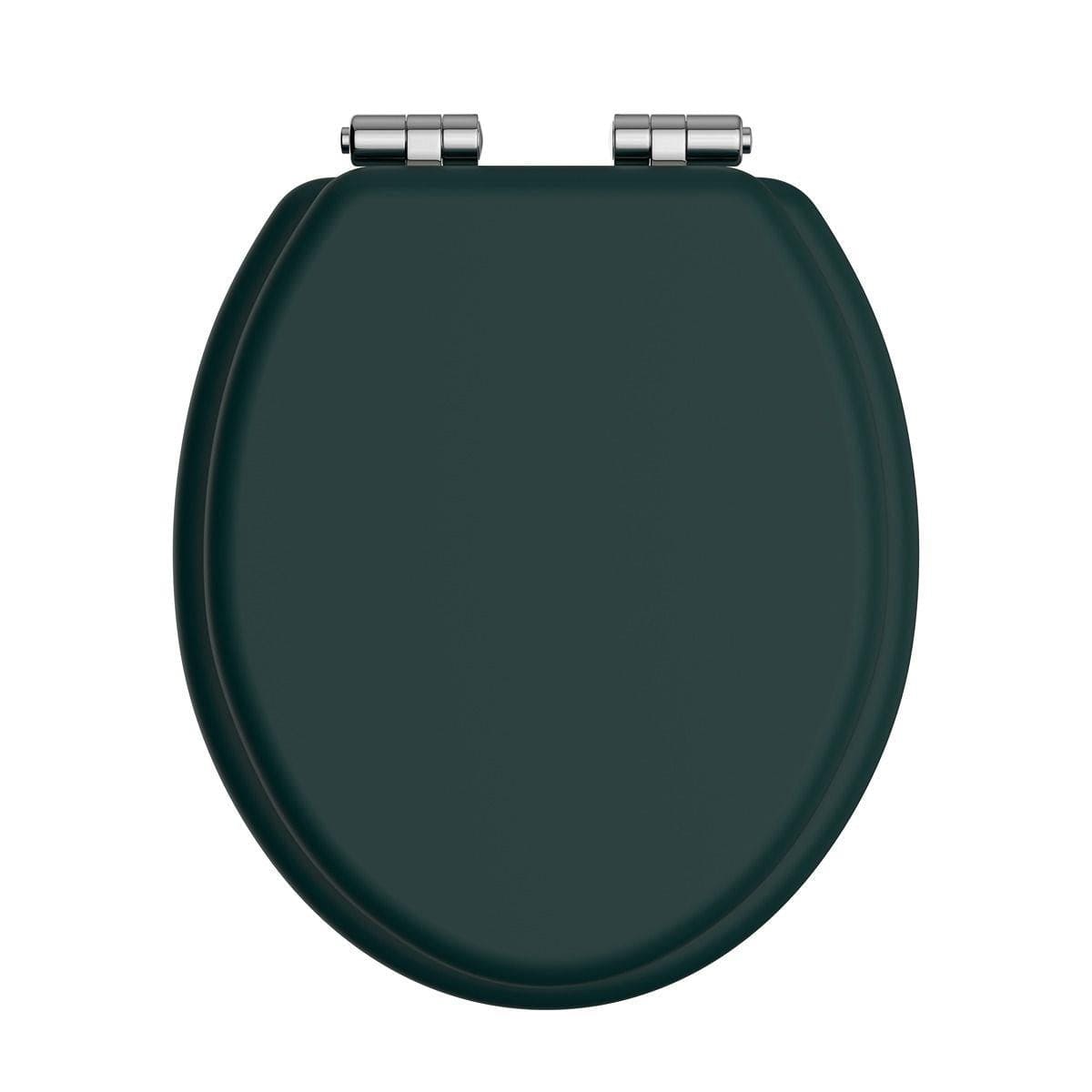 Heritage Toilet Seat Classic Green / Chrome Heritage Soft Close Wooden Toilet Seat