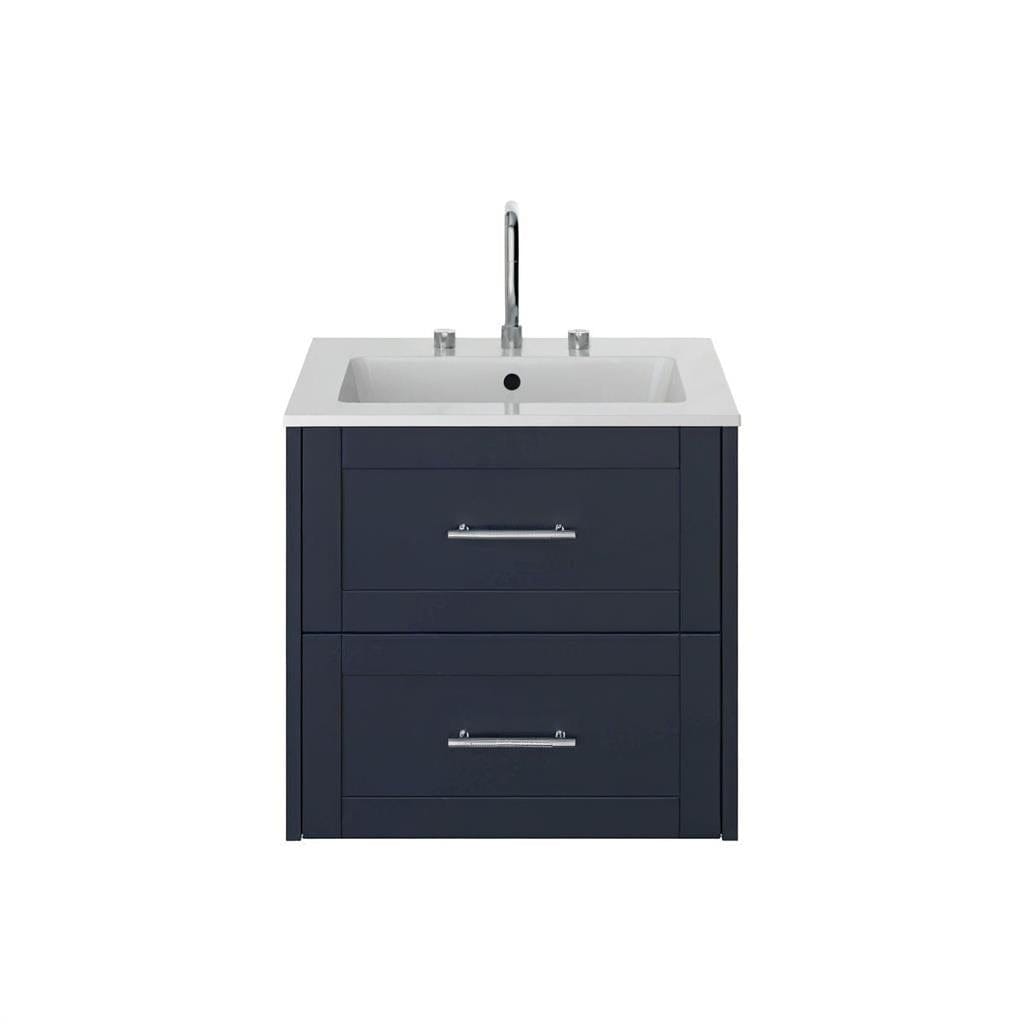 Heritage Wall Mounted Vanity Unit Midnight Blue / 1 Heritage Lynton 600mm Wall Mounted Vanity Unit with Basin
