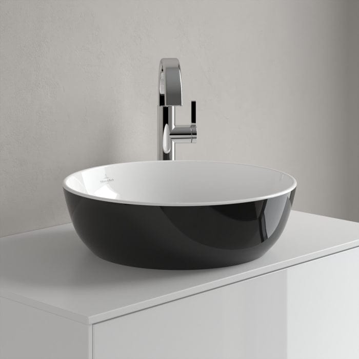 Villeroy & Boch Countertop Basin Coal Black Villeroy & Boch Artis Round 430mm Countertop Basin