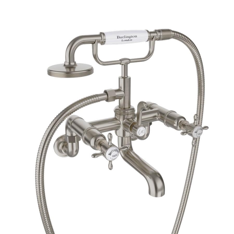 Burlington Bath Shower Mixer Brushed Nickel Burlington Guild Wall Mounted Bath Shower Mixer
