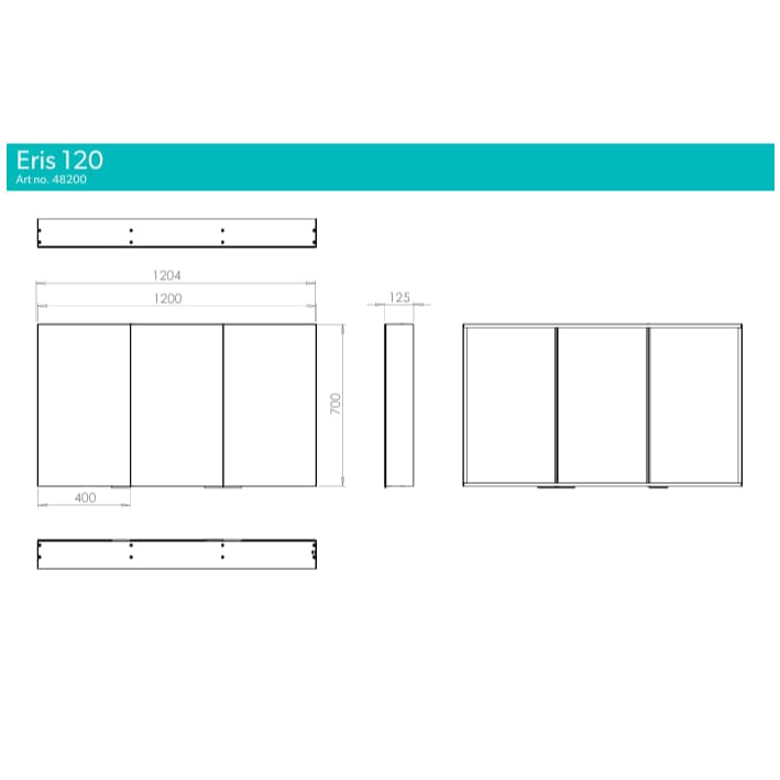 HiB Mirrored Cabinet HiB Eris Mirrored Cabinet