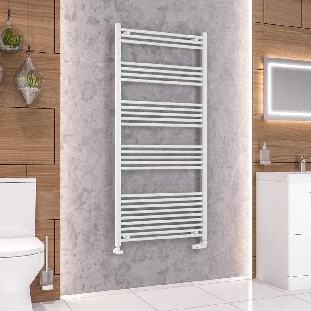 Eastbrook Wendover Straight Vertical Heated Towel Rail in White