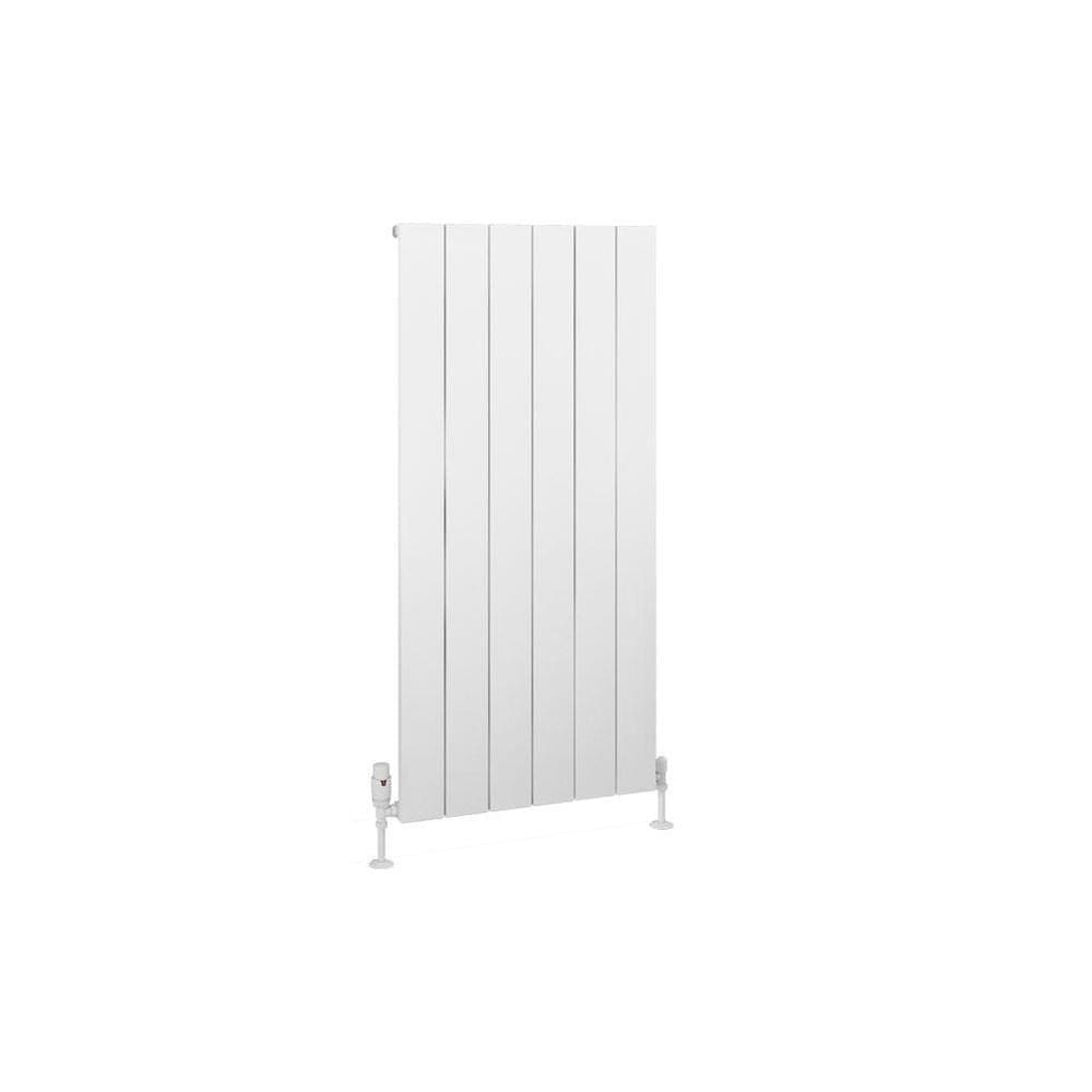 Eastbrook Panel Radiator Eastbrook Charlton Vertical Aluminium Designer Radiator in Matt White