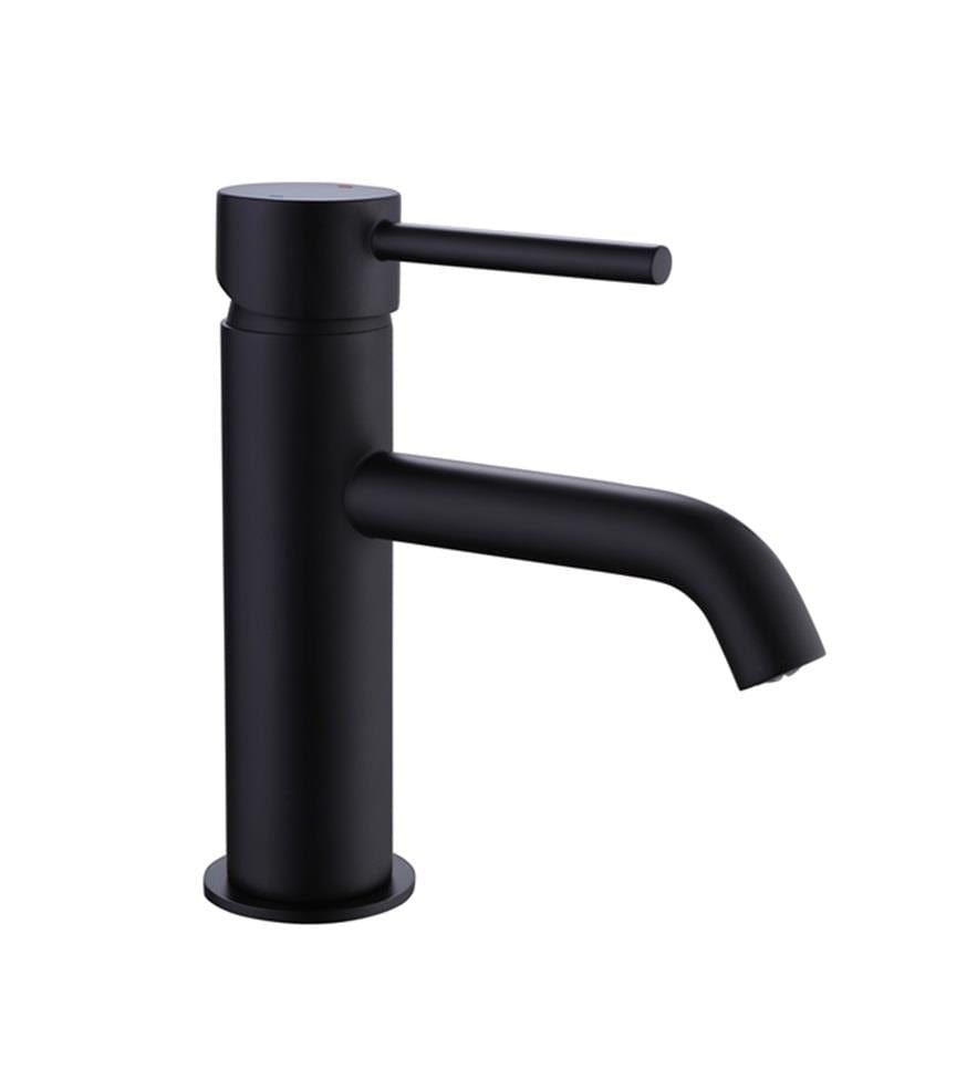 Aquarius Mono Basin Tap Matt Black Aquarius RF-Series Cold Start Mono Basin Mixer Tap with Waste