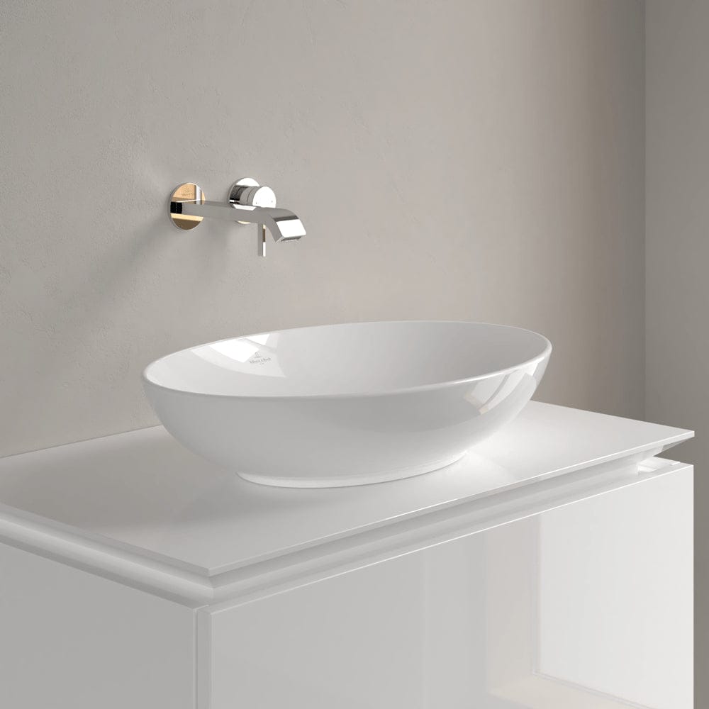 Villeroy & Boch Countertop Basin Villeroy & Boch Loop & Friends Oval Countertop Basin in White Alpin