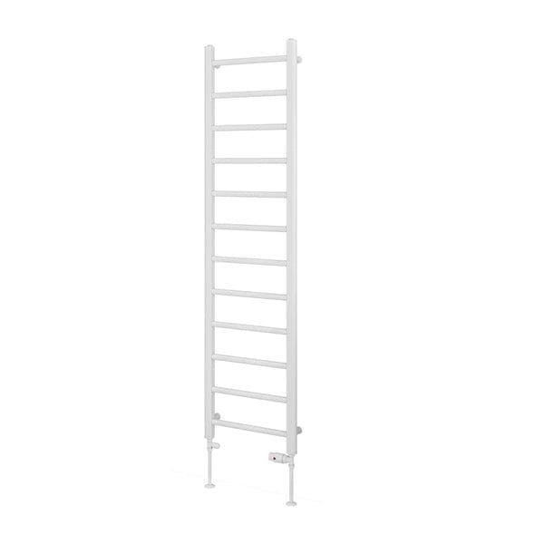 Eastbrook Ladder Rail Eastbrook Tuscan Round Heated Towel Rail in White