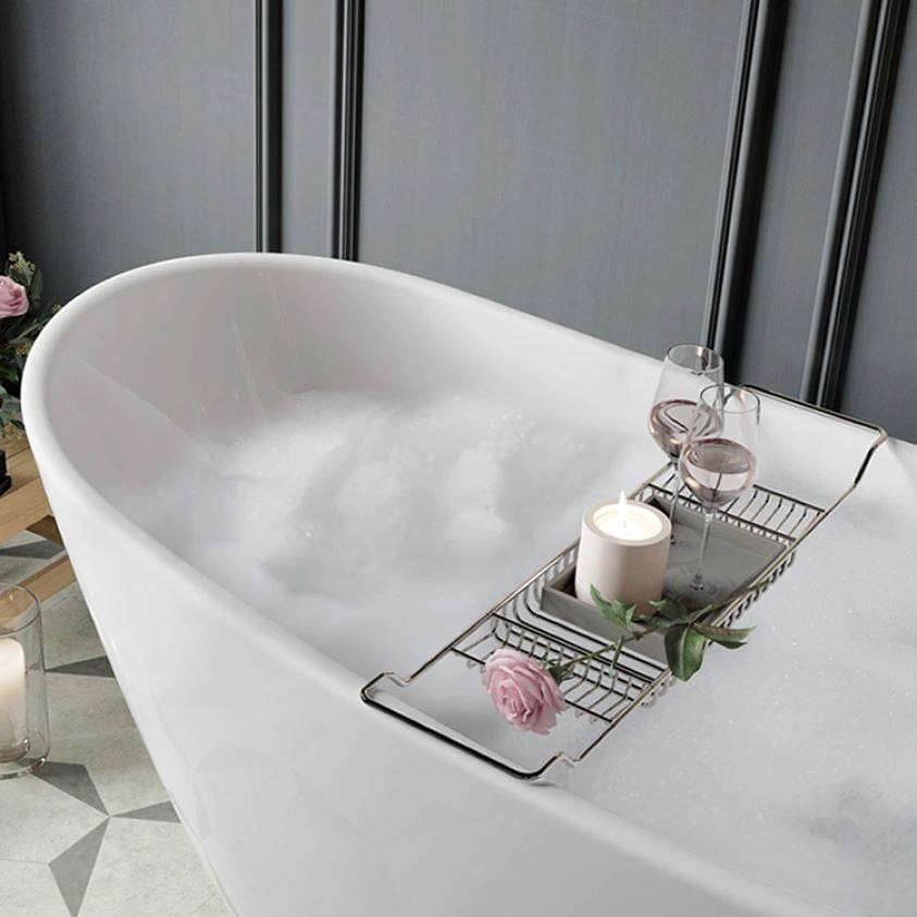 Heritage Modern Freestanding Bath Heritage Edvin Double Ended Acrylic Freestanding Bath - 1750mm x 745mm - White