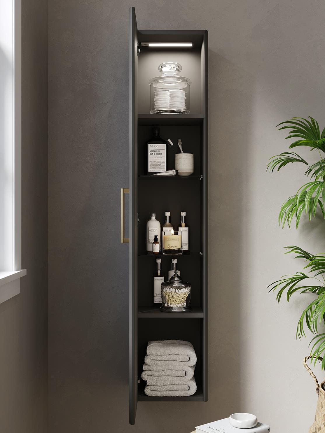 Saneux Storage Unit Saneux Hyde Tall Unit - 1400 x 300 x 240mm - Reversible Door