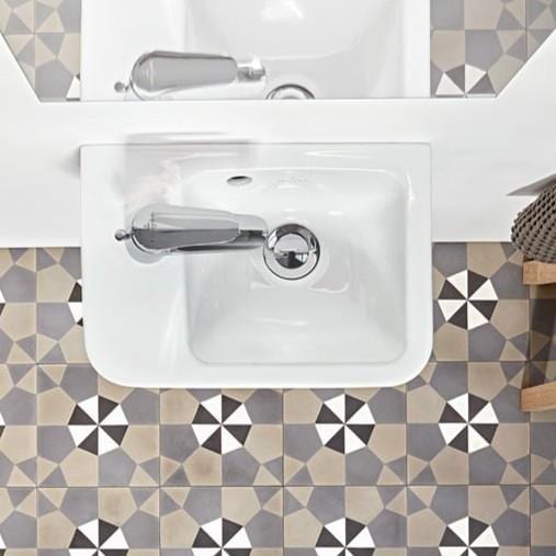 Villeroy & Boch Cloakroom Basin Villeroy & Boch O.novo Compact Hand Basin with OverFlow - 360mm Wide - in White Alpin