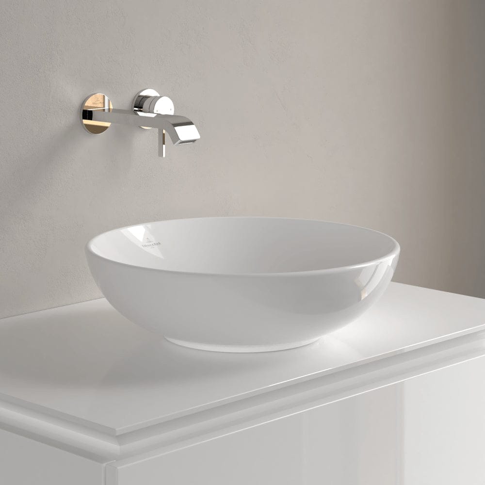 Villeroy & Boch Countertop Basin Villeroy & Boch Loop & Friends Round Countertop Basin in White Alpin