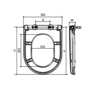 Eastbrook Toilet Seat Eastbrook Dura Deluxe Soft Close Toilet Seat in White
