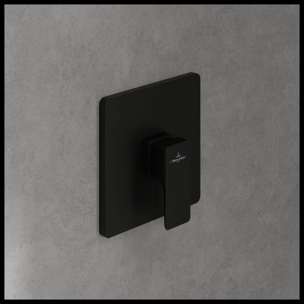 Villeroy & Boch Concealed Shower Valve Matt Black Villeroy & Boch Subway 3.0 1 Outlet Single Lever Trim Set Mixer