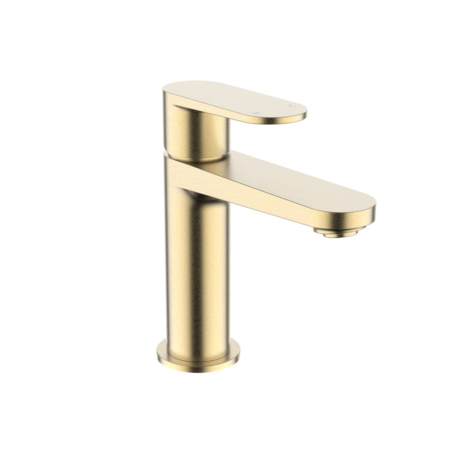 Crosswater Mono Basin Tap Brushed Brass Crosswater Drift Mono Basin Mixer Tap with Clicker Waste