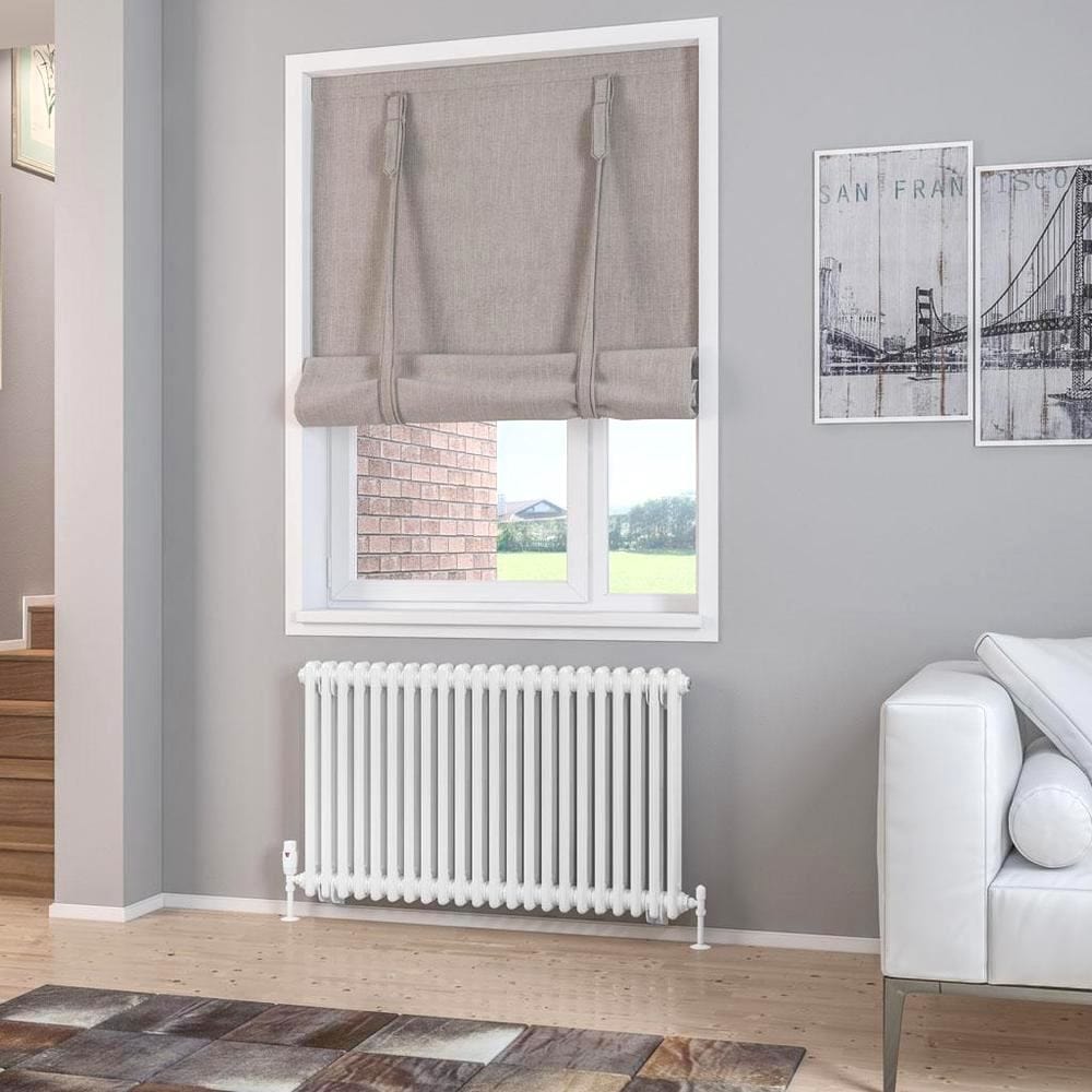 Eastbrook Column Radiator 600 x 1010 / Electric Only Eastbrook Rivassa Traditional 2 Column Radiator in Gloss White