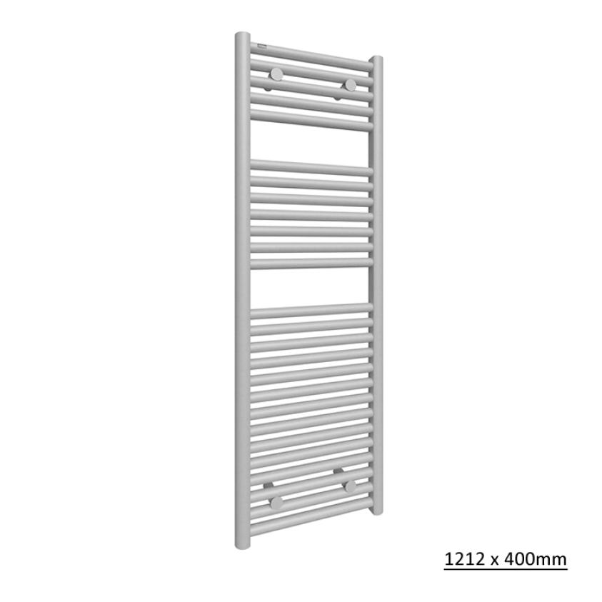 Tissino Ladder Rails 1212 x 400 / Central Heating Tissino Hugo2 Designer Towel Radiator in Mount Blanc