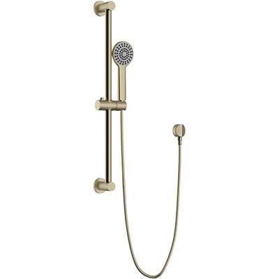 Heritage Shower Riser Rail Matt Black Heritage Modern Adjustable Riser Kit with Multifunction Shower Handset and Wall Outlet