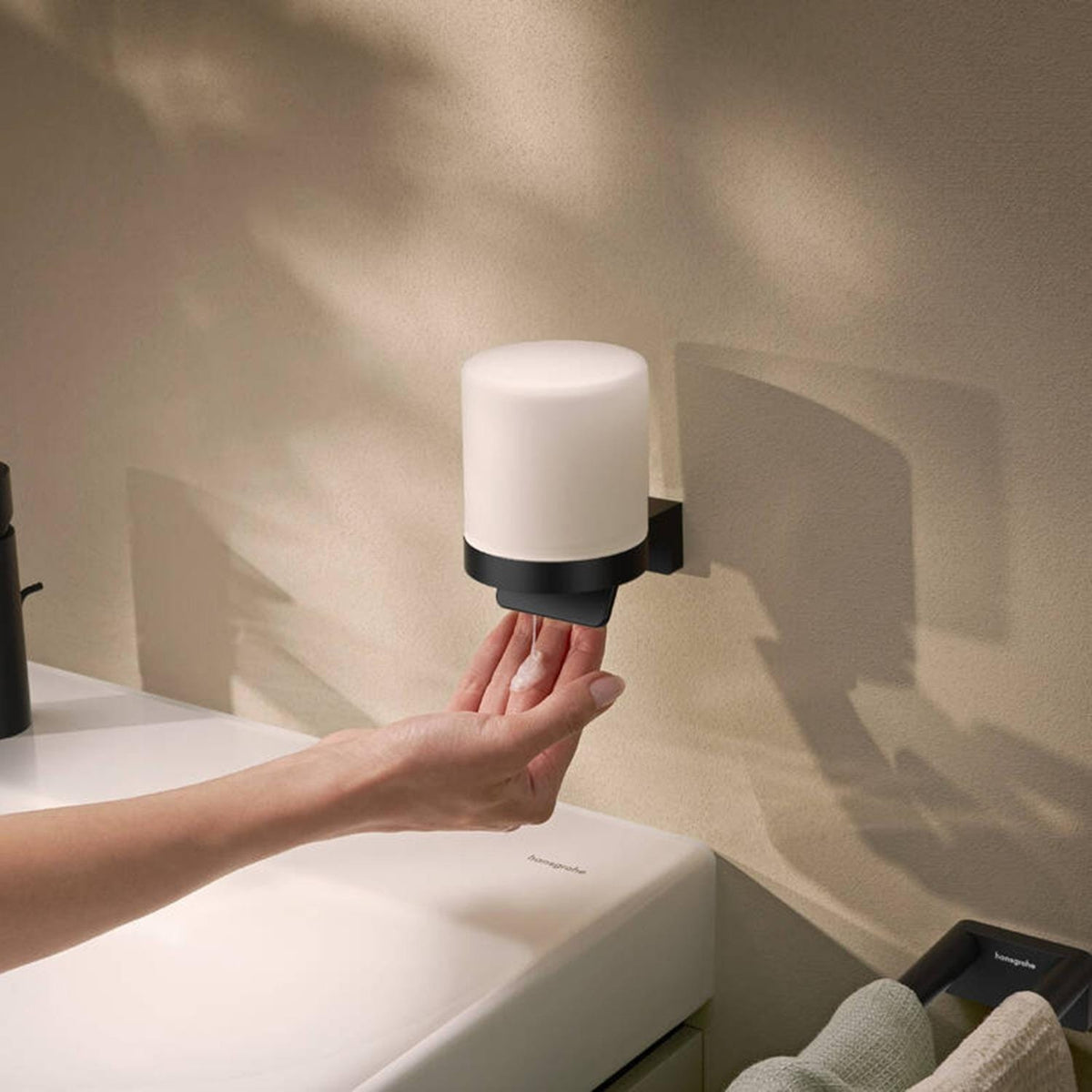 Hansgrohe Soap Dispenser Matt Black Hansgrohe Addstoris S Wall Mounted Soap Dispenser