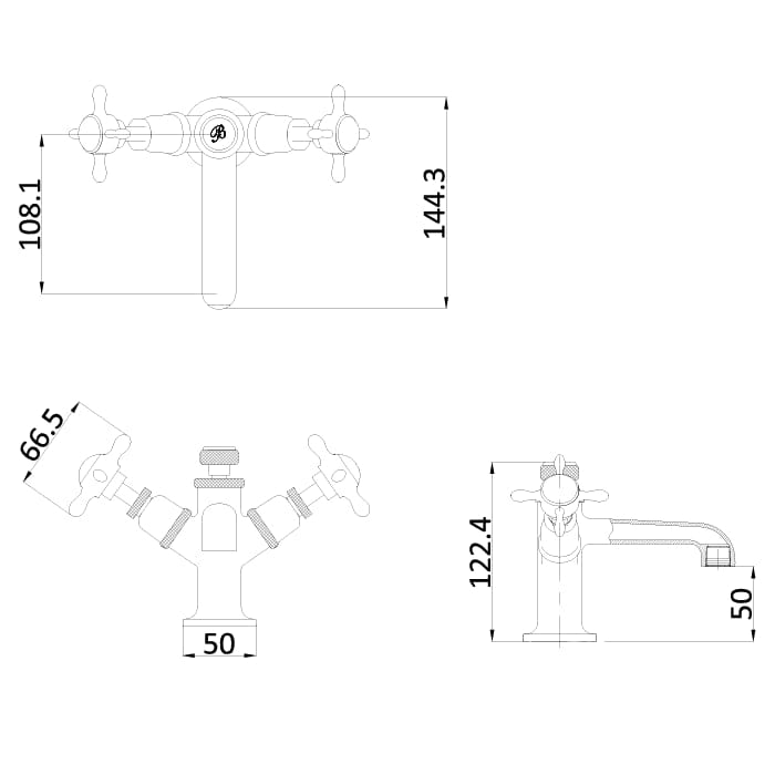 Burlington Mono Basin Tap Burlington Guild Mono Basin Mixer Tap