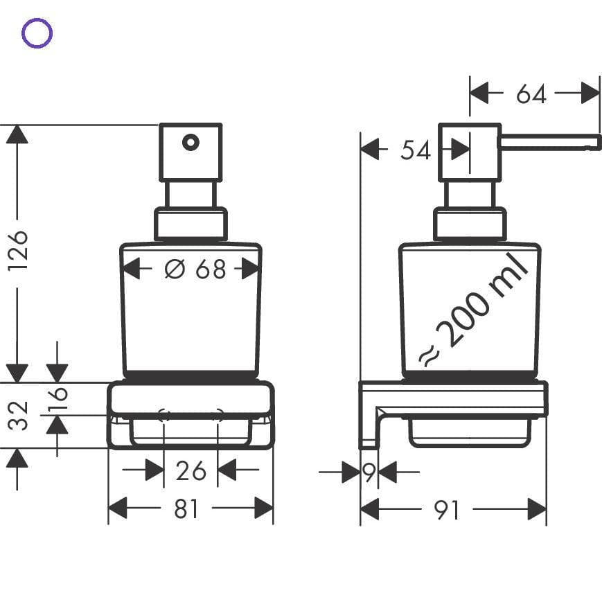 Hansgrohe Soap Dispenser Hansgrohe Addstoris Wall Mounted Liquid Soap Dispsenser