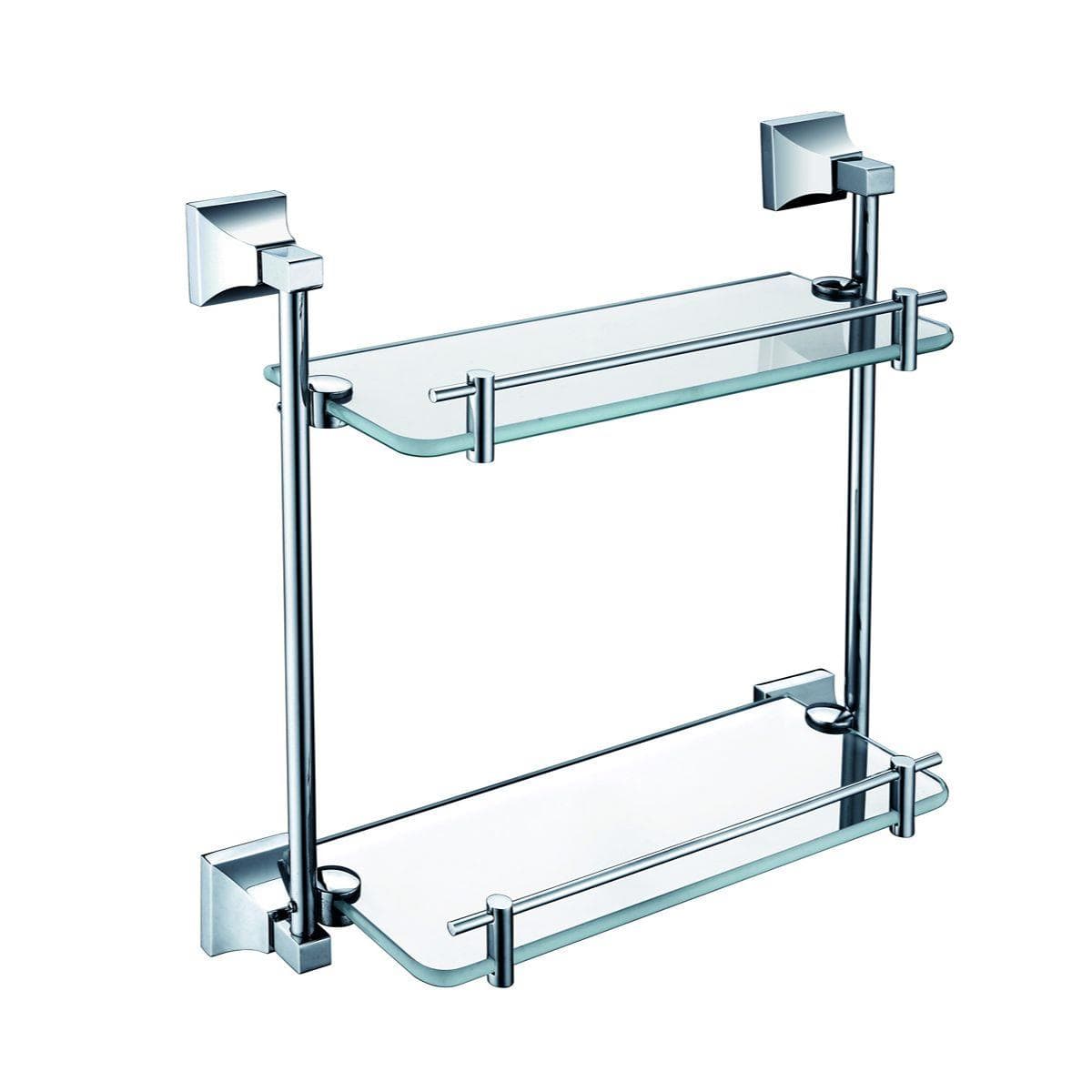 Heritage Shelf Heritage Chancery Double Glass Shelf in Chrome