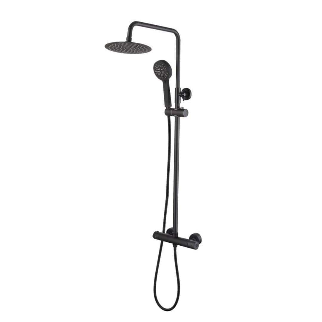 Aquarius Exposed Shower Set Aquarius RainLux Eco Round Adjustable Exposed Bar Shower System