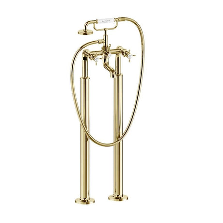 UK Bathroom Store Freestanding Bath Filler Gold Burlington Guild Floor Standing Bath Shower Mixer