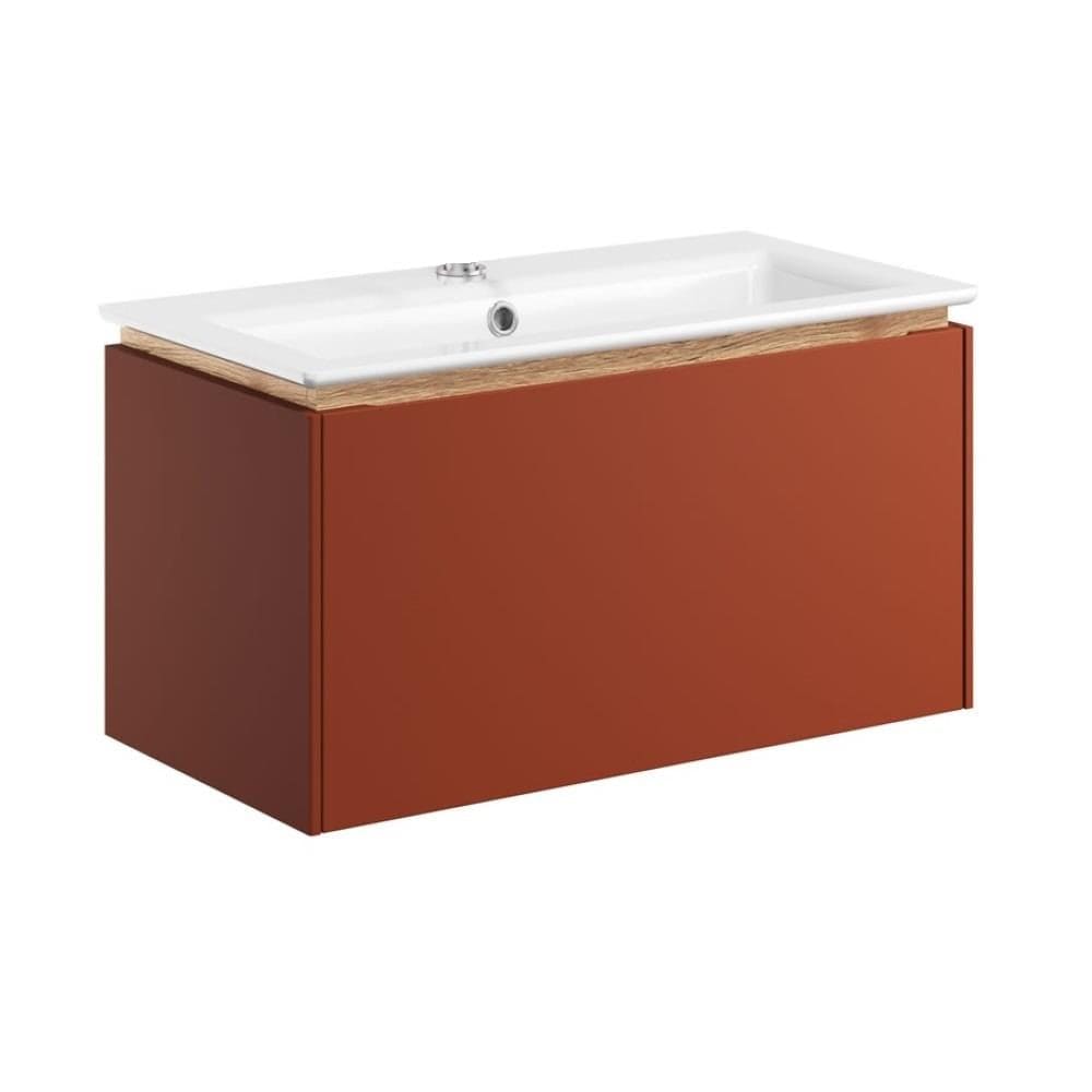 Crosswater Wall Mounted Vanity Unit Soft Clay / 700mm / 0 Tap Hole Basin Crosswater Mada Wall Mounted Vanity Unit