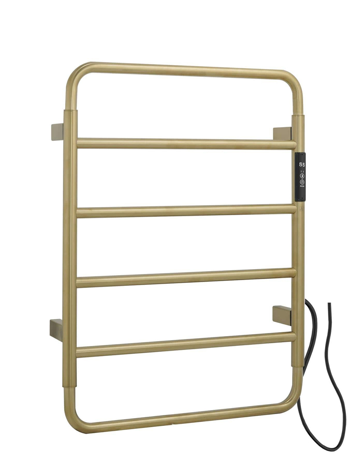 JTP Designer Towel Radiator 640 x 475 / Brushed Brass JTP AERO Designer Vertical Heated Towel Rail - Electric Only