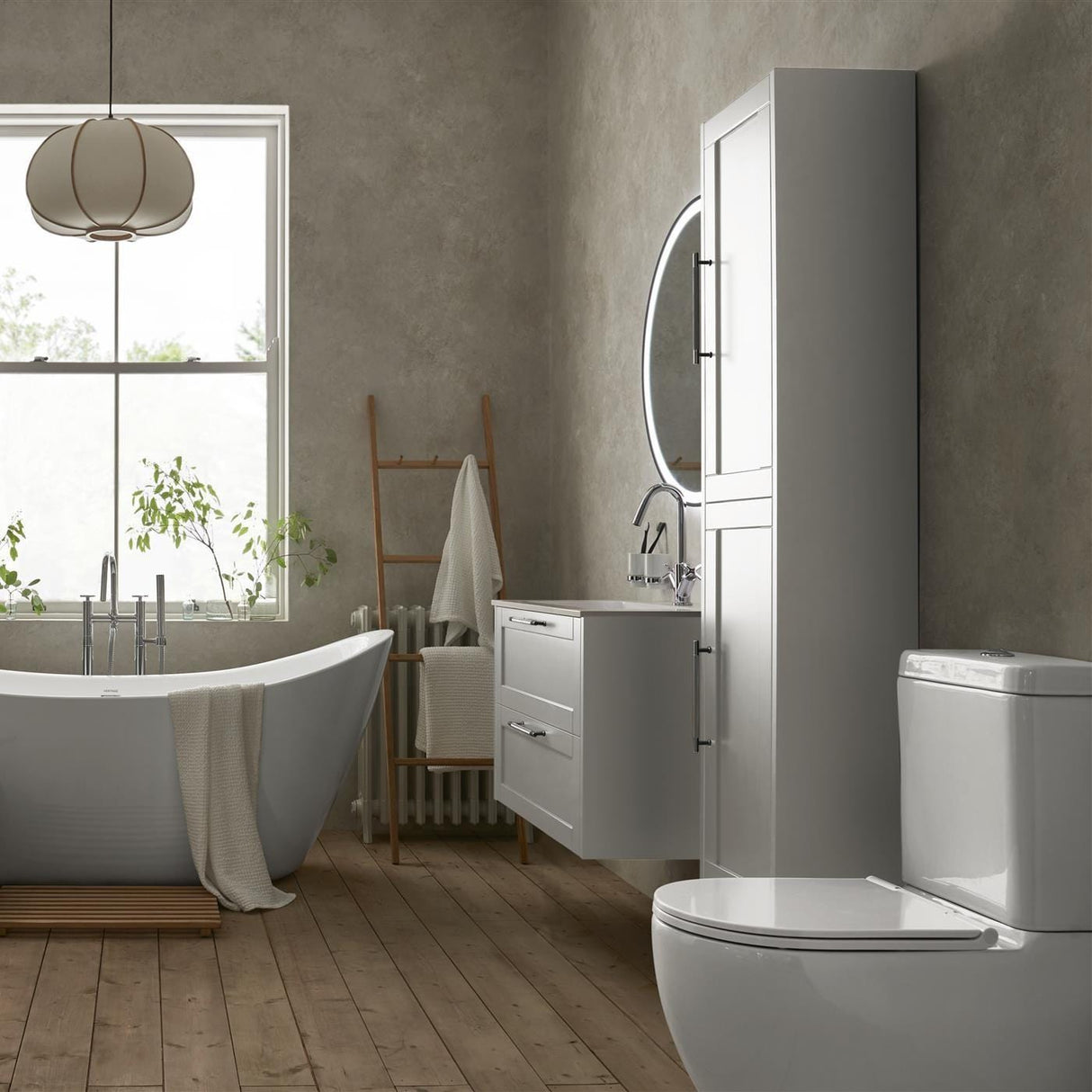 Heritage Wall Mounted Vanity Unit Heritage Lynton 800mm Wall Mounted Vanity Unit with Basin