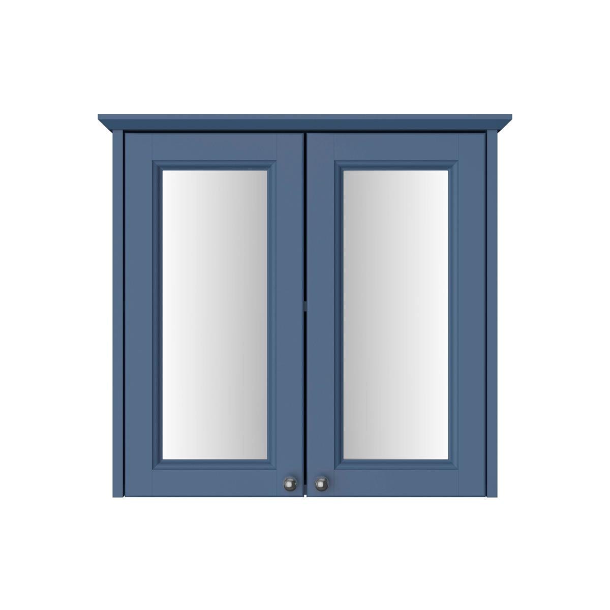 Heritage Mirrored Cabinet Maritime Blue Heritage Caversham Double Door Mirror Wall Cabinet