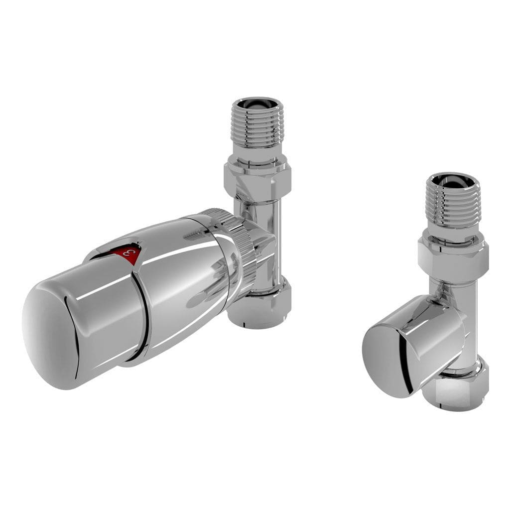 Eastbrook Radiator Valve Chrome Eastbrook Darlington Straight Thermostatic Radiator Valve with Lockshield (Pair)