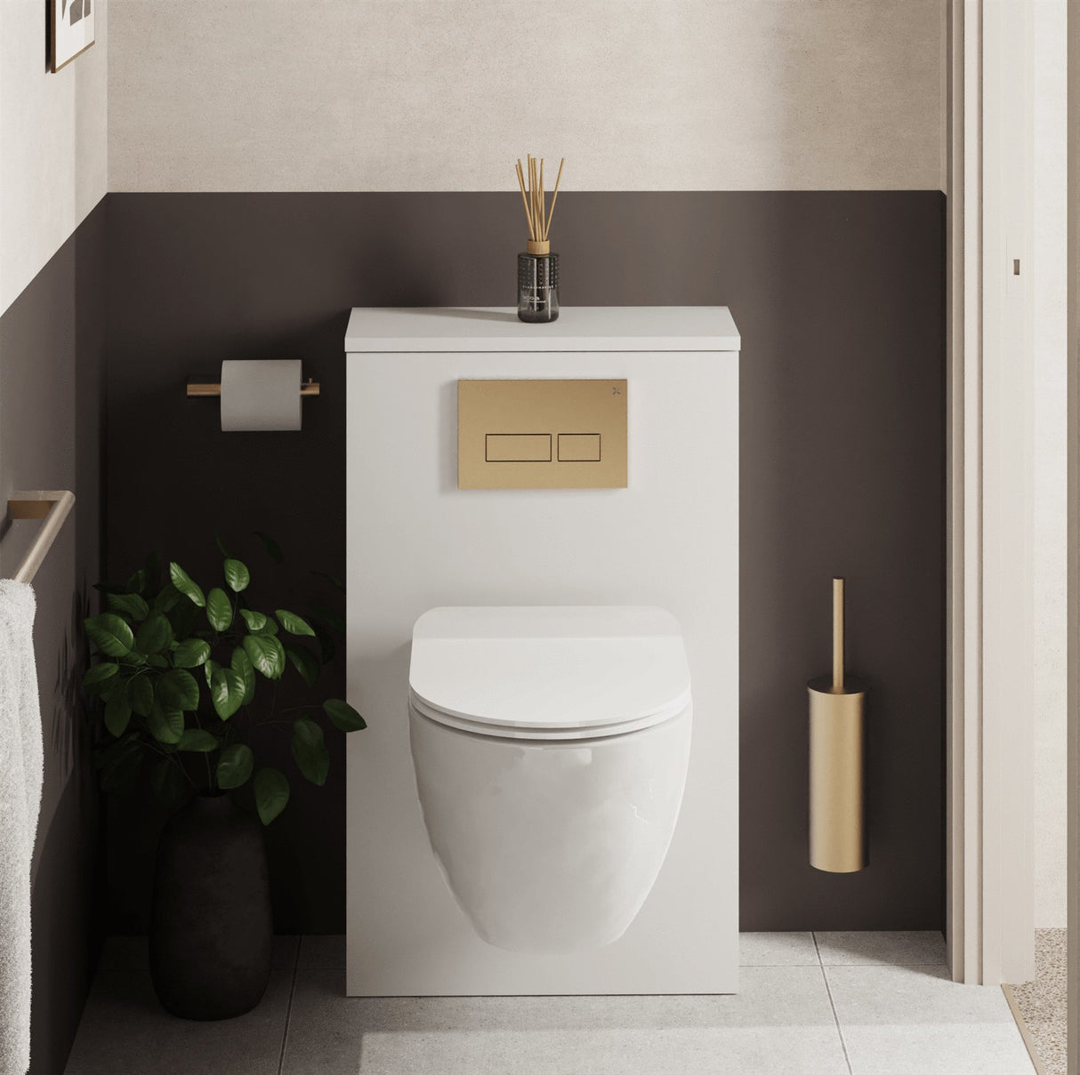Crosswater WC Back To Wall Unit Matt White Crosswater WC Unit - 545mm Wide