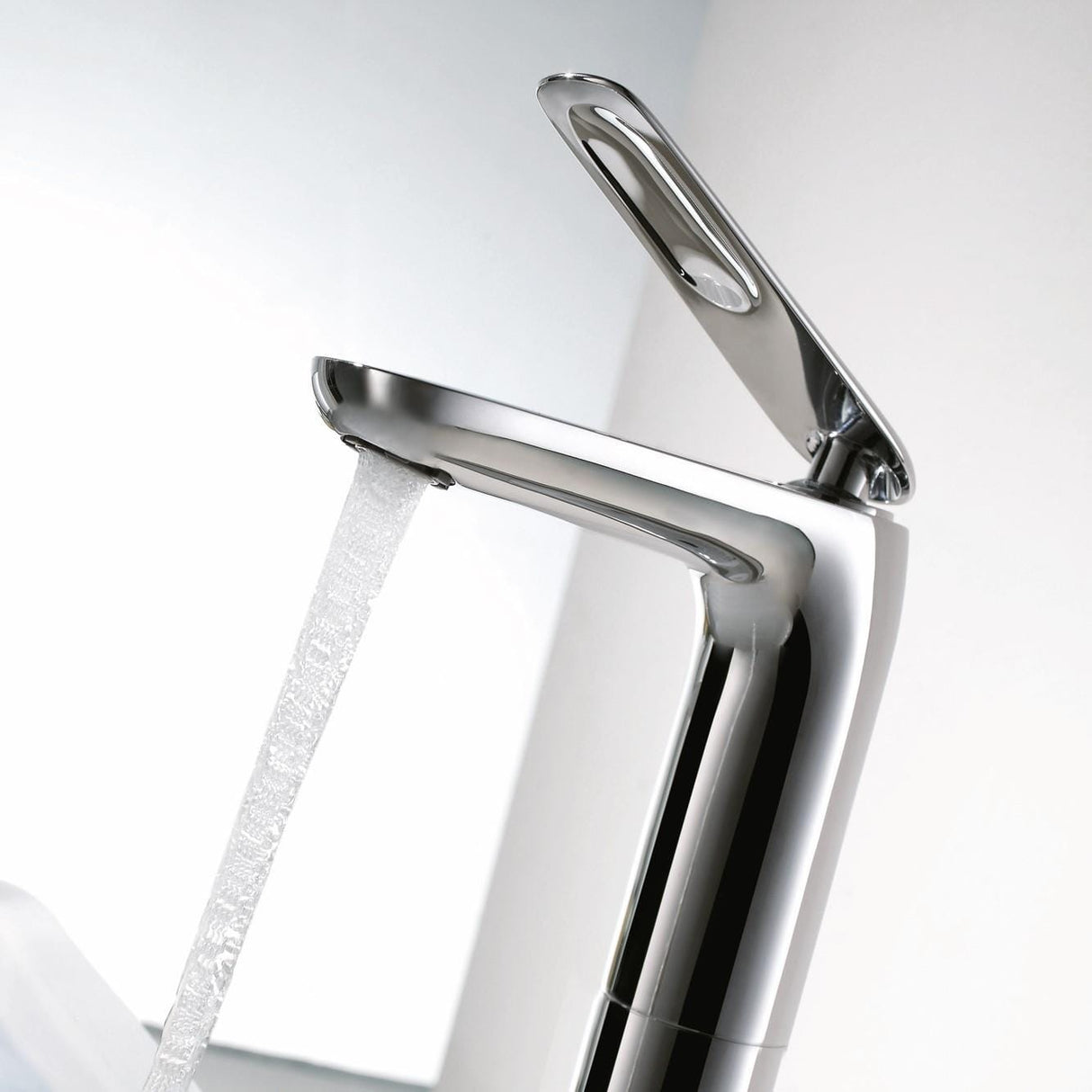Flova Mono Basin Tap Flova Allore Tall Mono Basin Mixer Tap with Clicker Waste in Diamond Chrome