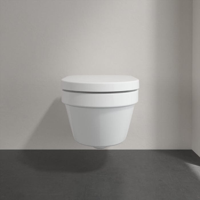 Villeroy & Boch Wall Hung Toilet Villeroy & Boch Architectura Combi Pack Wall Hung Rimless DirectFlush Toilet with Soft Close Seat