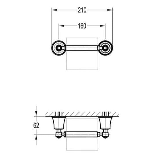 Flova Toilet Roll Holder Flova Liberty Single Toilet Roll Holder