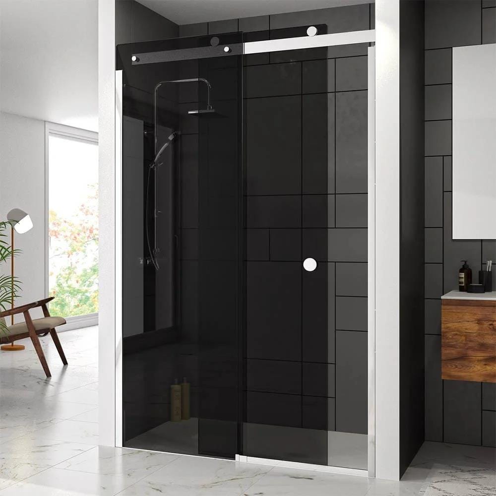 Merlyn Slding Shower Door 1400mm / Left Hand Merlyn Series 10 Sliding Shower Shower Door in Chrome with Smoked Glass