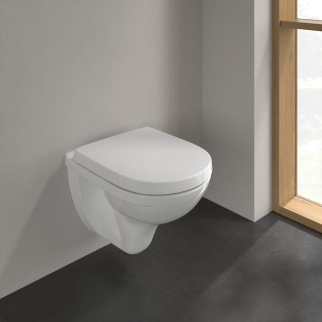 Villeroy & Boch Wall Hung Toilet Villeroy & Boch O.novo Compact Wall Hung Toilet with Soft Close Seat