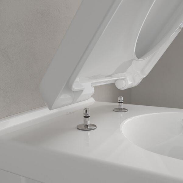 Villeroy & Boch Wall Hung Toilet Villeroy & Boch O.Novo Wall Hung Rimless Toilet with Soft Close Seat