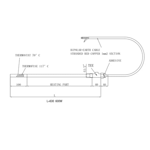JTP Heating Element JTP Heating Element with T-Piece