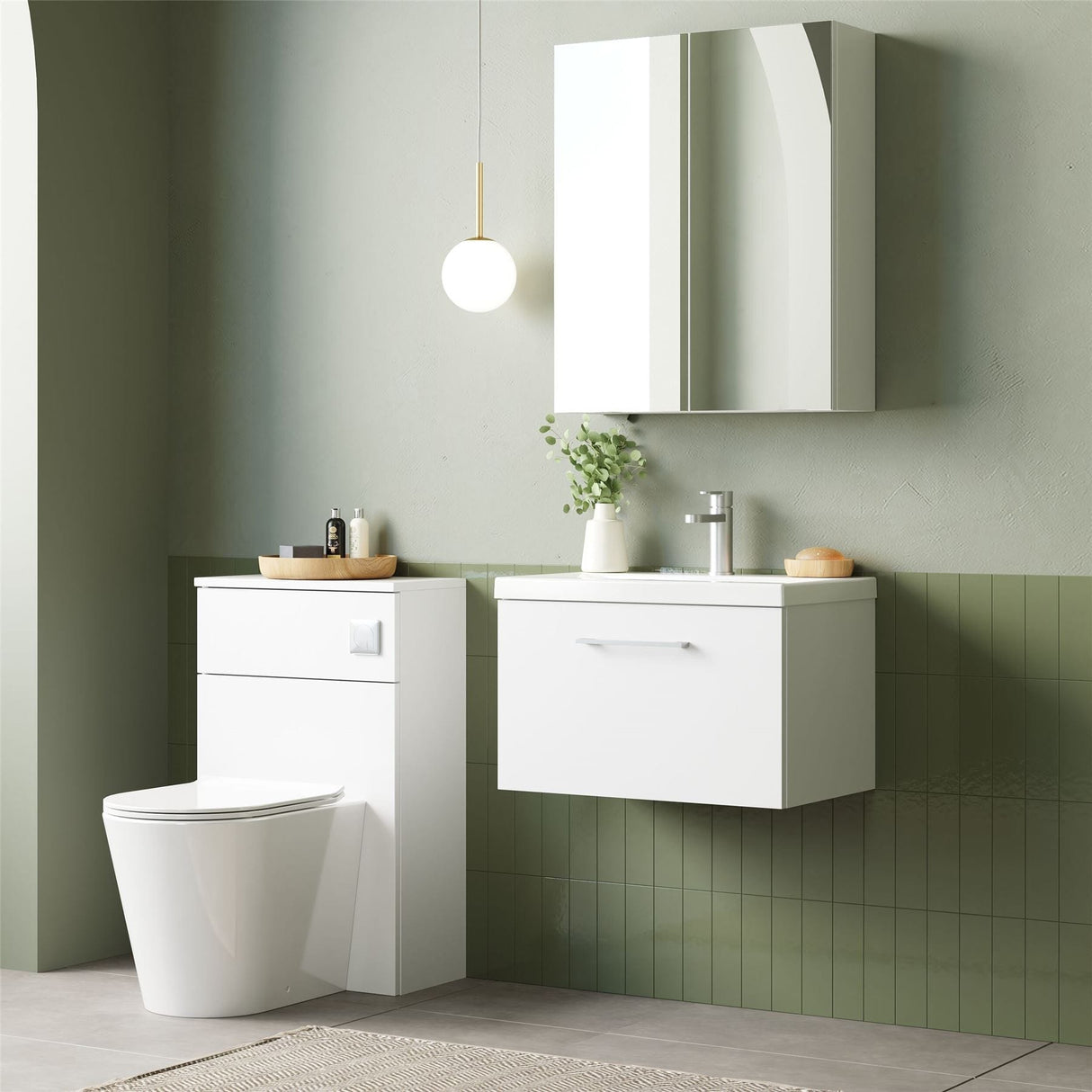 Aquarius Bathrooms Wall Mounted Vanity Unit Aquarius Brisbane 600mm Wall Hung 1 Drawer Vanity Unit with 1 Tap Hole Mid Edge Basin